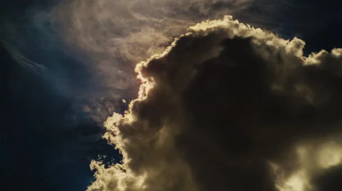 Cloudy Sky With Sun Colorful Timelapse 4k Video stock 67958922