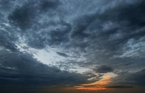 Cloudy sky, sunrise, texture, background 写真素材