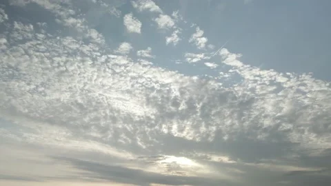Cloudy Sky with Sunset Stock Footage 194507965