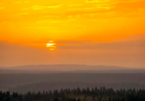 Cloudy sky at sunset 库存照片