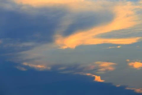 Cloudy sky in sunset Foto stock