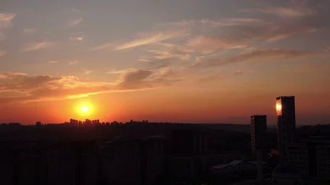 Cloudy sky at sunset, timelapse 스톡 동영상 114762097