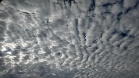 Cloudy sky with textured patterns during the afternoon Stock Photos