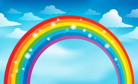 Cloudy sky theme image - illustration. Stock Illustration