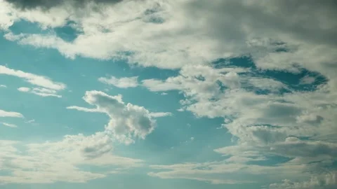 Cloudy sky time lapse in summer day Stock Footage 134369820