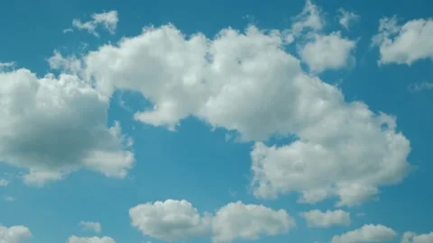 Cloudy sky time lapse in summer day Stock Footage 136073863