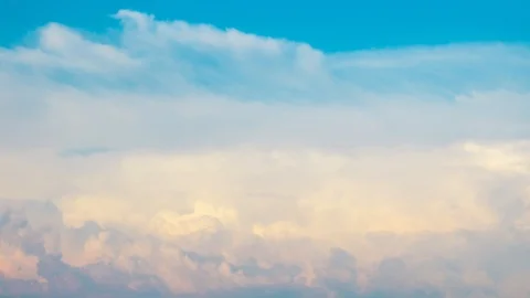 Cloudy sky timelapse background. Abstract fpuffy cloudscape in air time lapse. Stock Footage 107834918