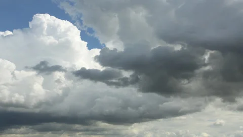 Cloudy sky timelapse : cold front passing by Stock Footage 89162214