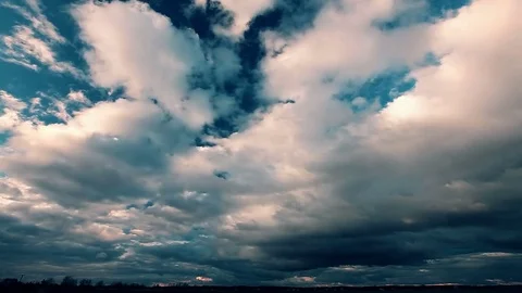 Cloudy sky timelapse Stock Footage