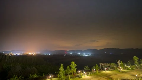 Cloudy sky on top of moutain at winter time Stock Footage 266148443