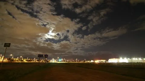Cloudy Sky with Traffic Time Lapse Video stock 12500745