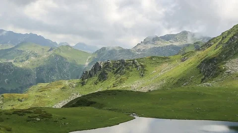 Cloudy sky in the Valley of the Seven Lakes. Abkhazia. Full HD Stock Footage 73064000