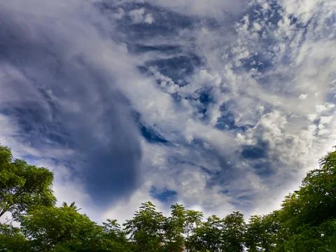 Cloudy sky view Stock Photos