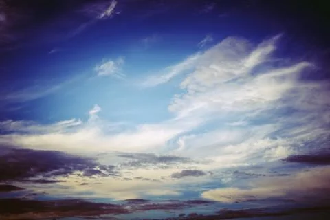 Cloudy sky weather panorama background Foto stock