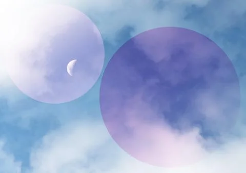 Cloudy skyline background with graphic elements. Heaven backdrop, idyllic atm Photos