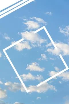 Cloudy skyline background with graphic elements. Heaven backdrop, idyllic atm Photos