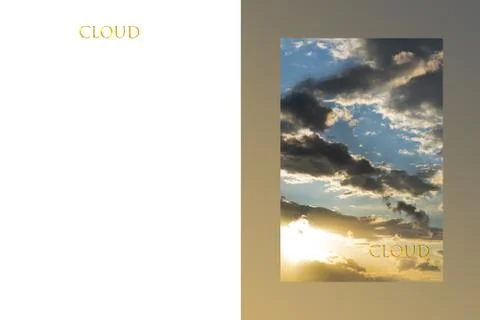 Cloudy skyline background with graphic elements. Heaven backdrop, idyllic atm Photos