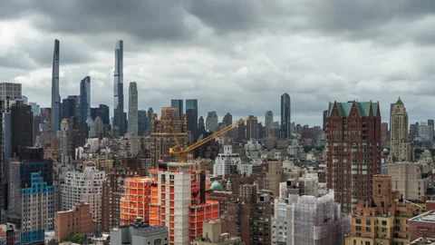 Cloudy Skyscraper Timelapse Stock Footage 283321202