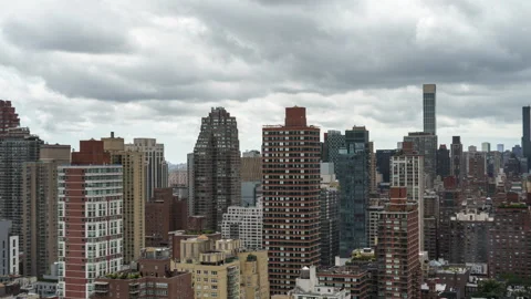 Cloudy Skyscraper Timelapse Zoom In Stock Footage 283321263