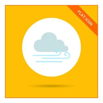 Cloudy with slight wind Stock Illustration