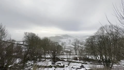 Cloudy snow mountain Stock Footage 297873721