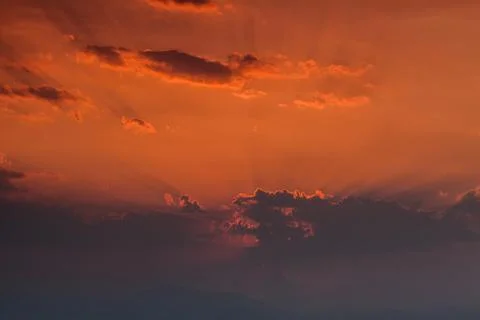 Cloudy with sonset background Stock Photos