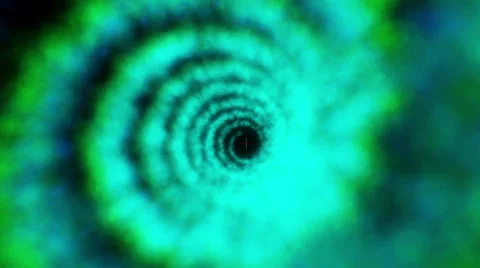 Cloudy Spiral Vortex Tunnel Infinite Seamless Loop Motion Background Green Cyan Stock Footage 68782111
