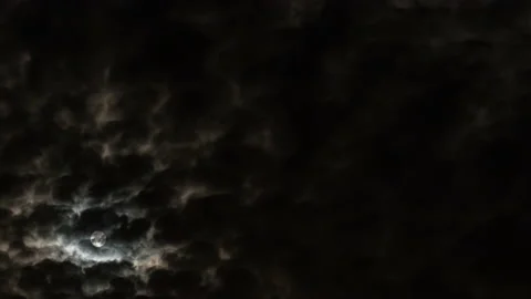 Cloudy Spooky moon time lapse 3 (4k) Stock Footage 132772320