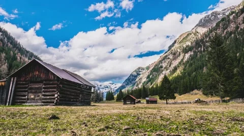 Cloudy Spring Valley Motionlapse 4k Stock Footage 62377019