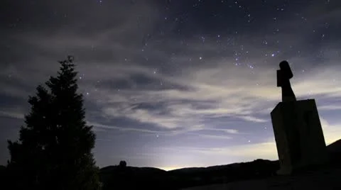 Cloudy Star Time Lapse Stock Footage 8994439