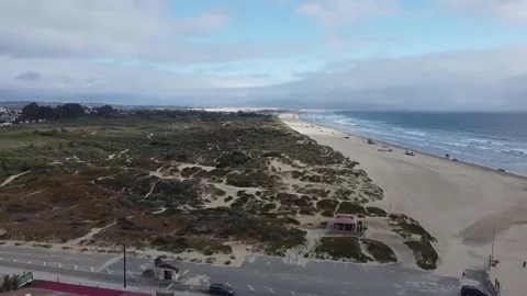 Cloudy State Beach at dusk Stock Footage 154663899
