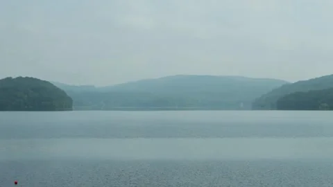 Cloudy Summer Lake Stock Footage 301574333