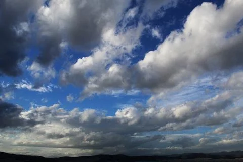 Cloudy summer sky Stock-Fotos