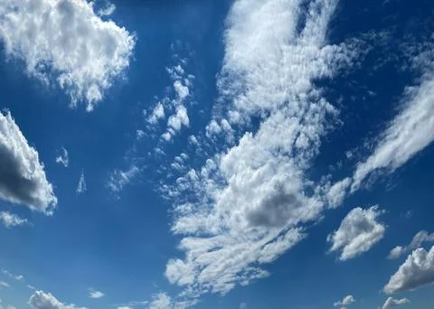 Cloudy summer sky Stock Photos