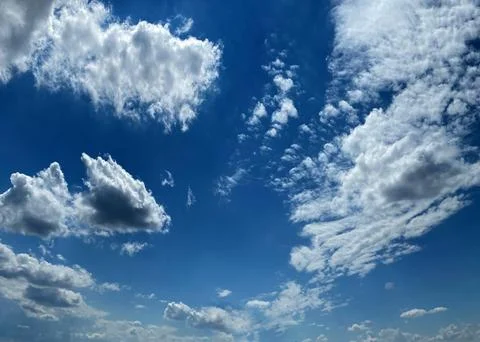 Cloudy summer sky Stock Photos