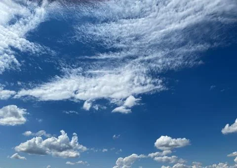 Cloudy summer sky Stock Photos