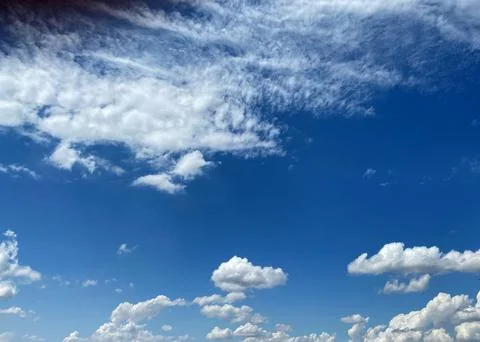 Cloudy summer sky Stock Photos