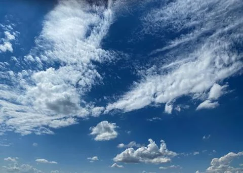 Cloudy summer sky Stock Photos