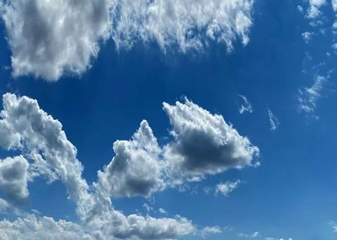Cloudy summer sky Stock Photos
