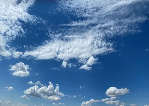 Cloudy summer sky Stock Photos