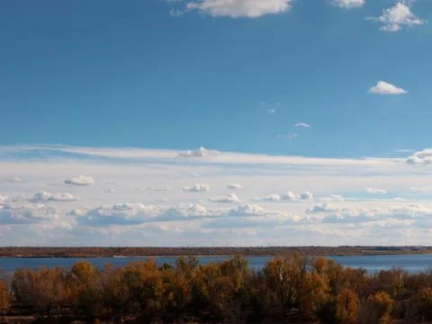 Cloudy summer sky Stock Photos