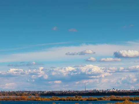 Cloudy summer sky Stock Photos