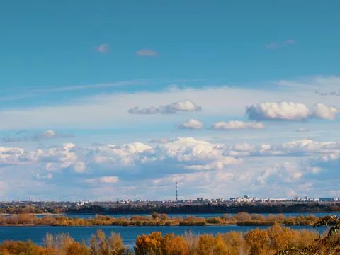 Cloudy summer sky Stock Photos