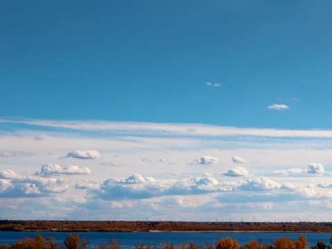 Cloudy summer sky Stock Photos