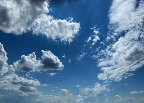 Cloudy summer sky Stock Photos