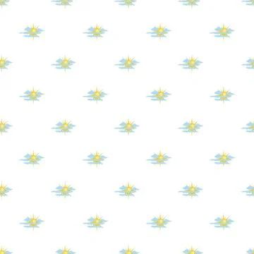 Cloudy sun pattern seamless 스톡 일러스트