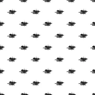 Cloudy sun pattern seamless vector Stock Illustration