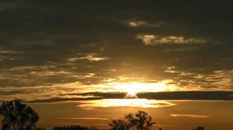 Cloudy sunrise I Stock Footage 18153317