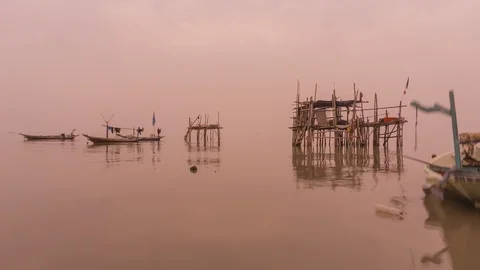 Cloudy Sunrise at Kanjeran Beach Stock Footage 114845251