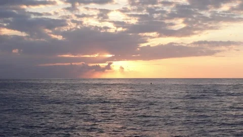 Cloudy sunrise over the sea Stock Footage 283865670